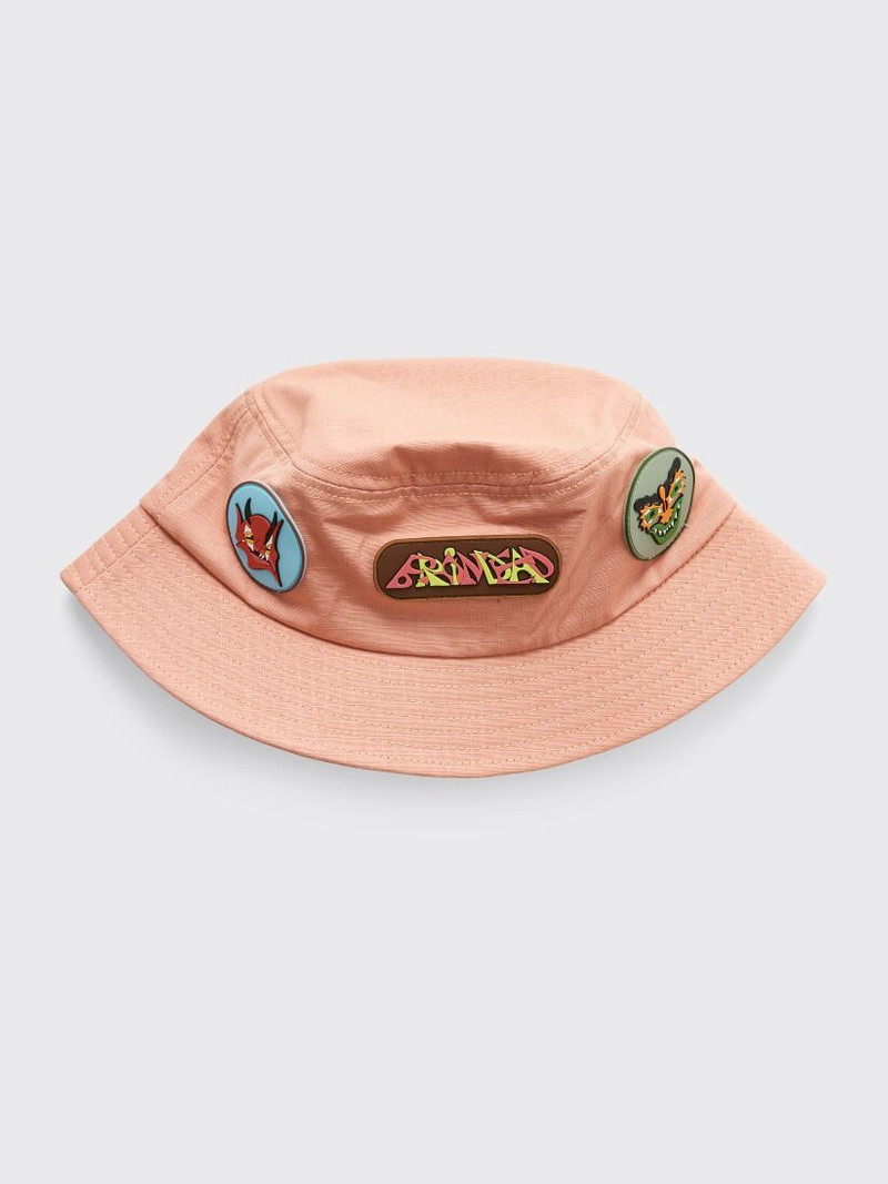 BRAIN DEAD METAL BUCKET HAT CORAL 1