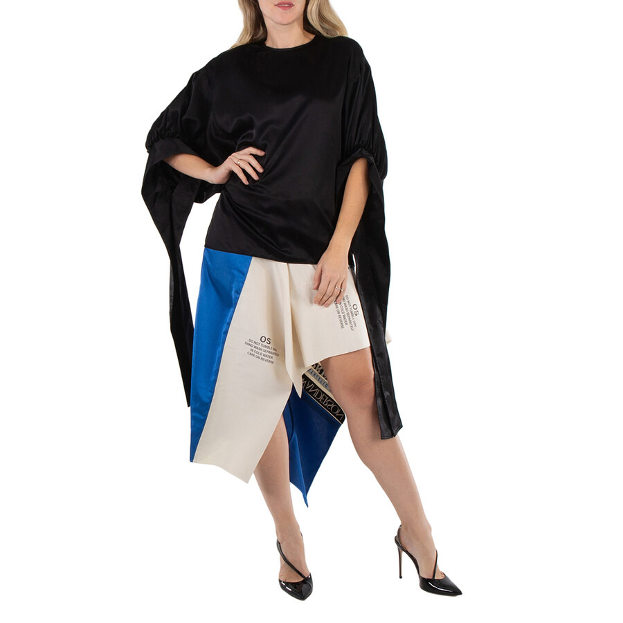JW Anderson Ladies Black Tab Sleeve Top - 2