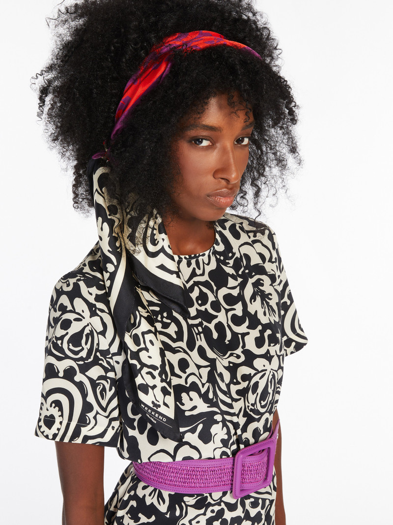 ONESTO Printed silk twill foulard 4