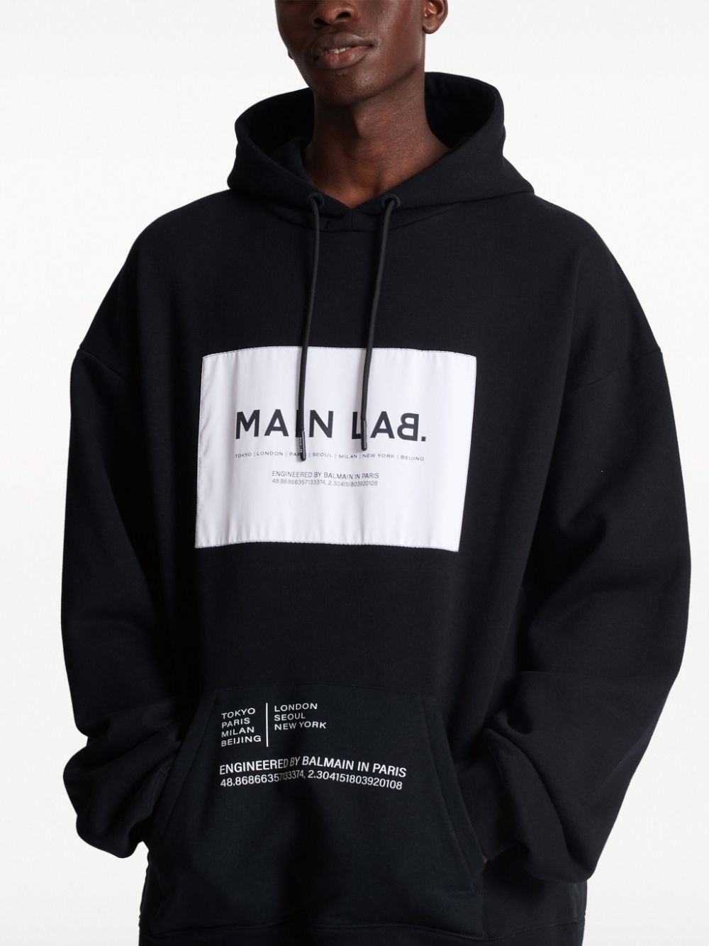 logo-patch cotton-blend hoodie - 6