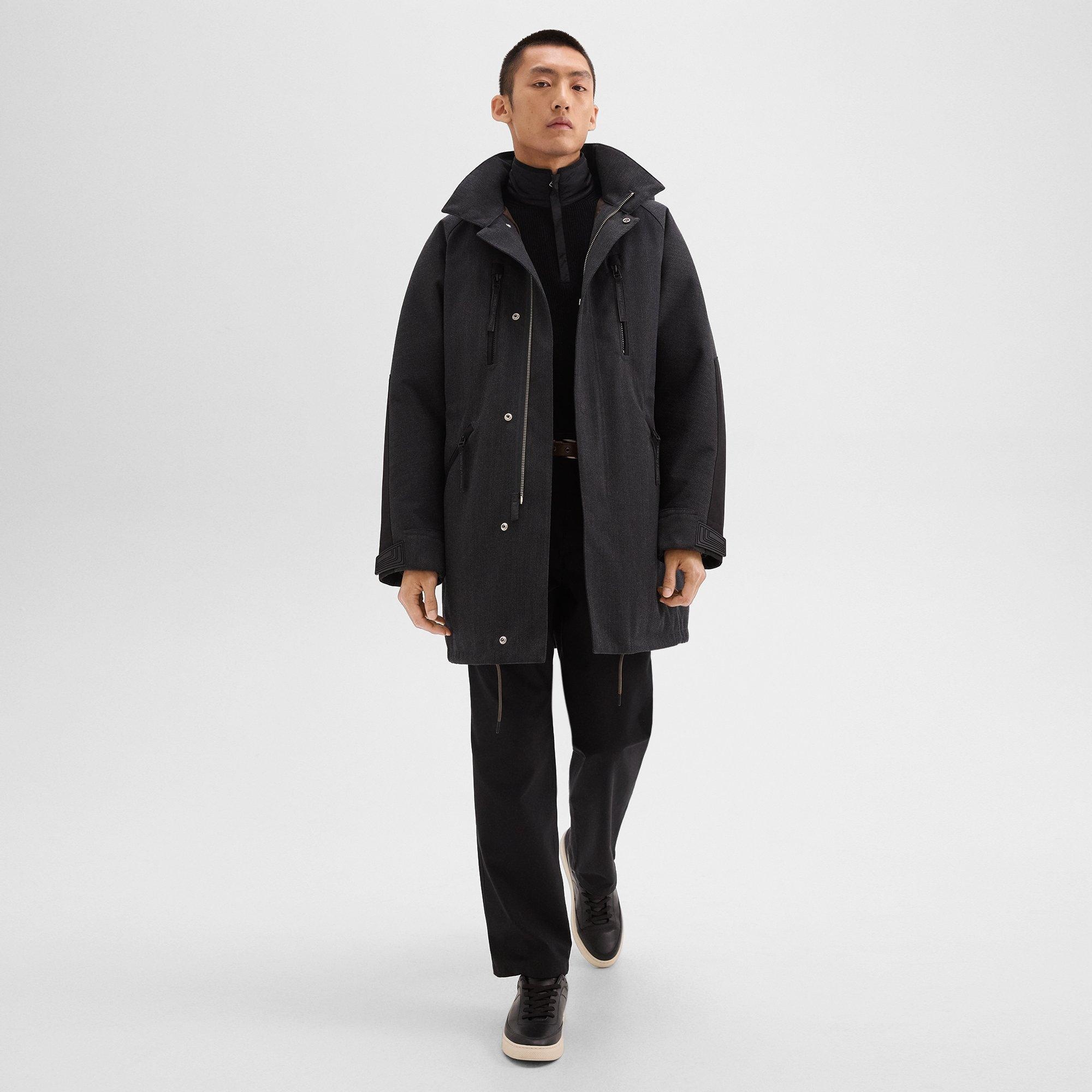 Hooded Parka in Wool-Blend Twill - 6