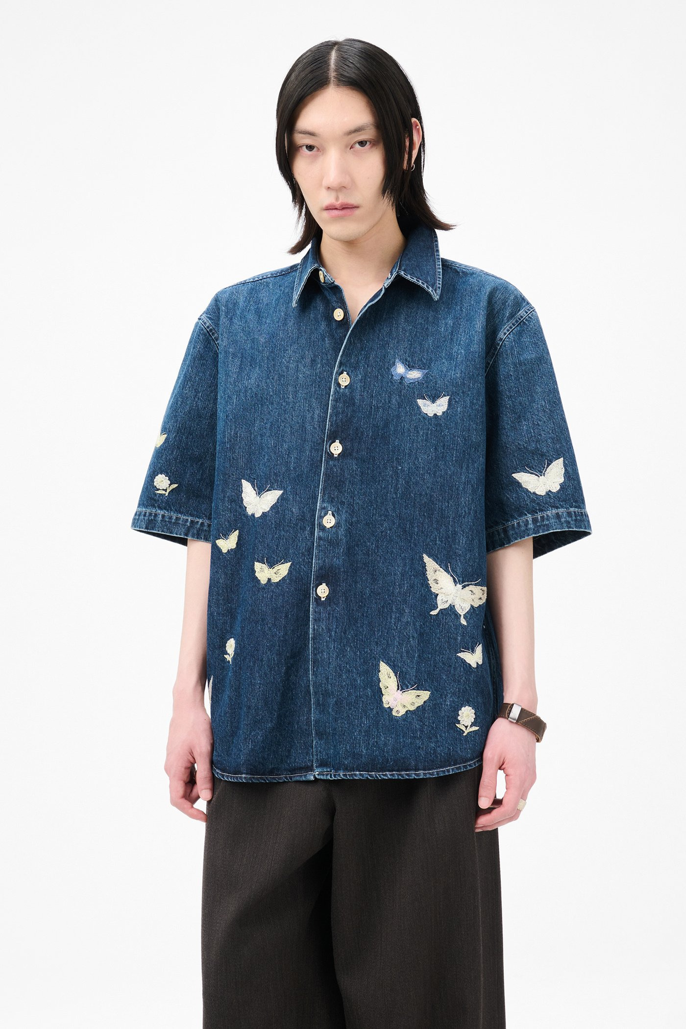 Beyond Shirt Shortsleeve Western Blue Butterfly. - 3