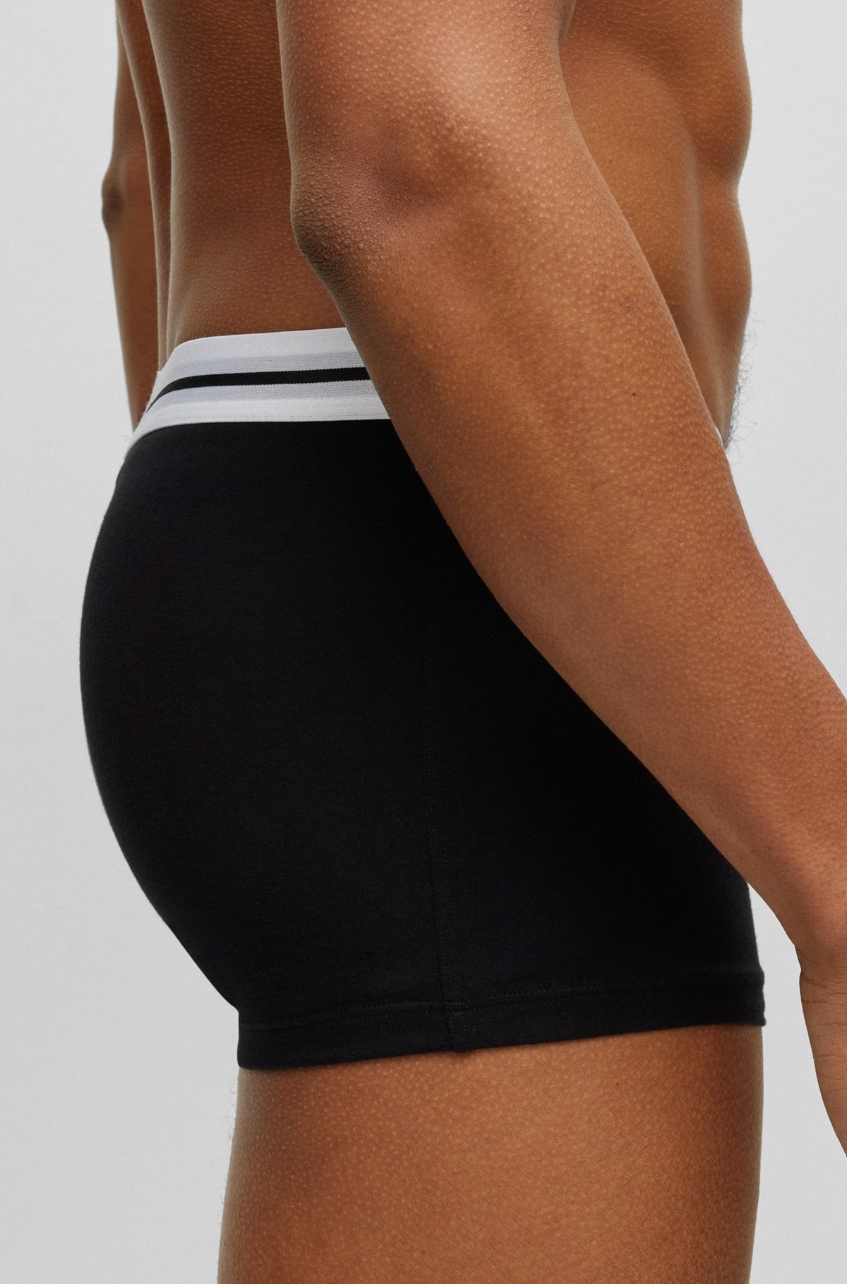 THREE-PACK OF STRETCH-COTTON TRUNKS WITH LOGO WAISTBANDS - 5