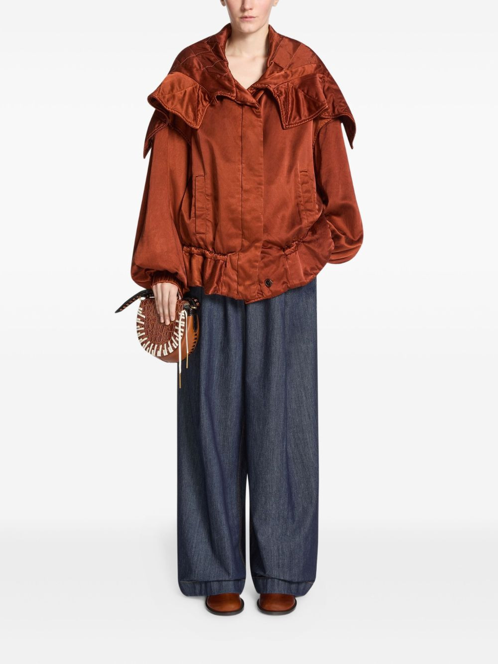 quilted ruffled jacket - 2