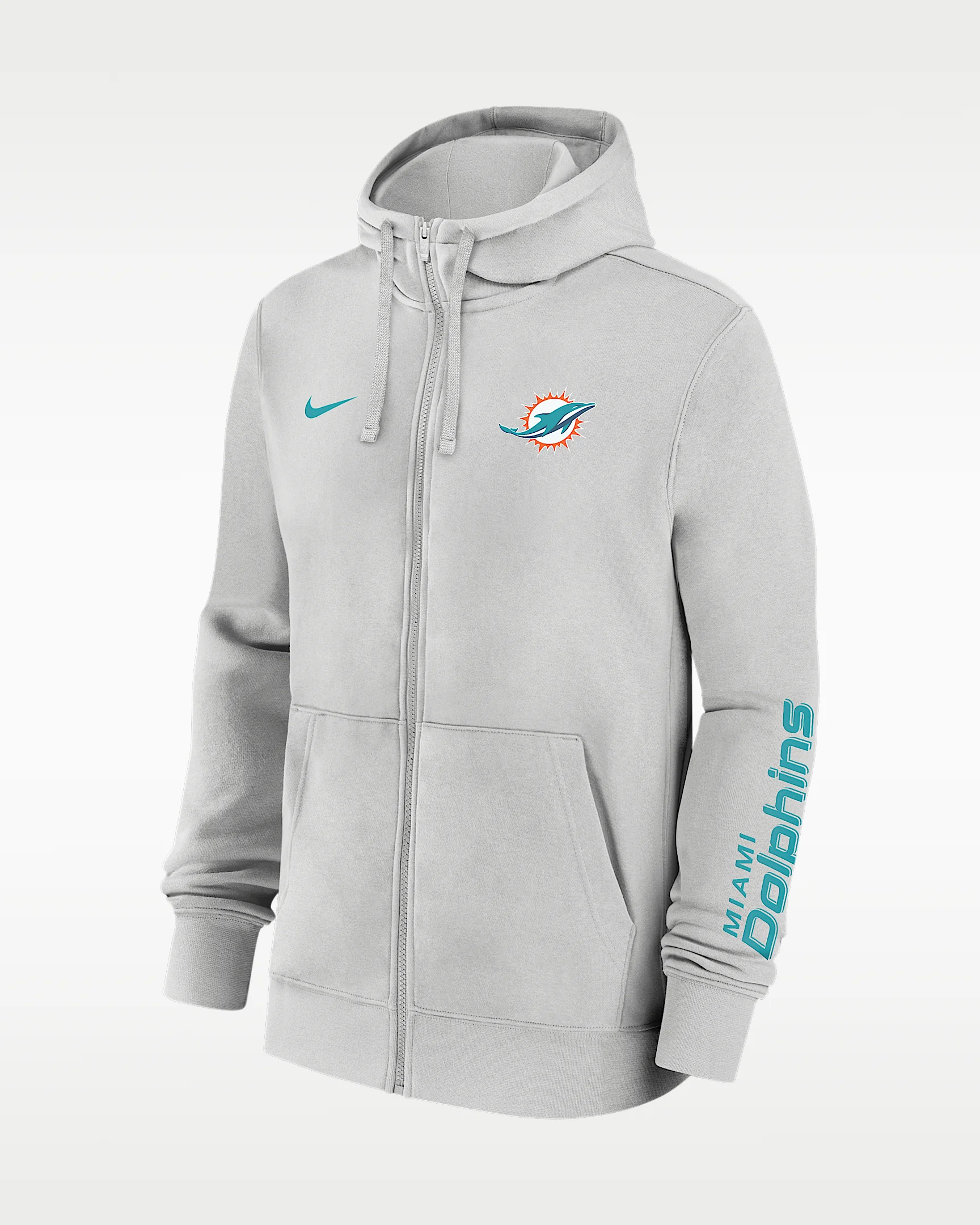 Miami Dolphins Club Men's Nike NFL Full-Zip Hoodie - 1