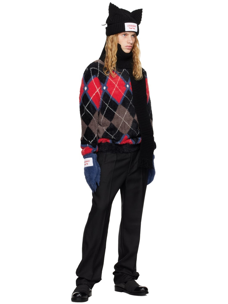 Multicolor Fluffy Gloves Sweater 5