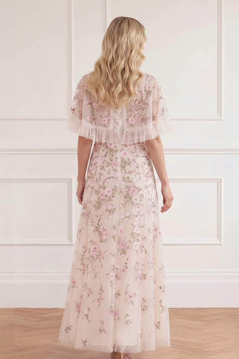 Eden Rose Cape Ankle Gown 4