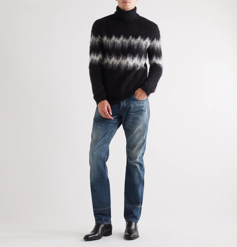 SAINT LAURENT Slim-Fit Washed Denim Jeans outlook