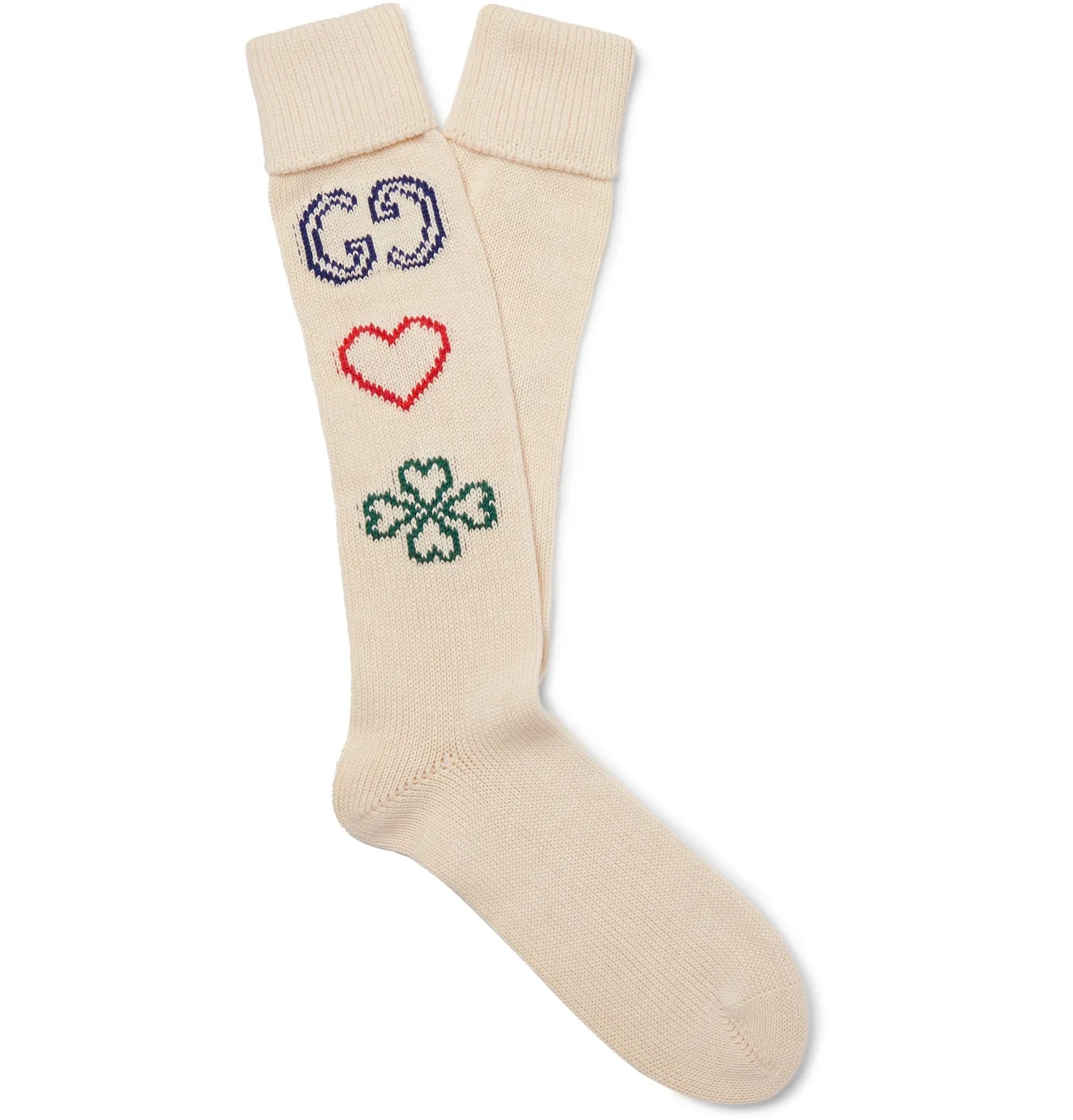 Intarsia Cotton Socks - 1