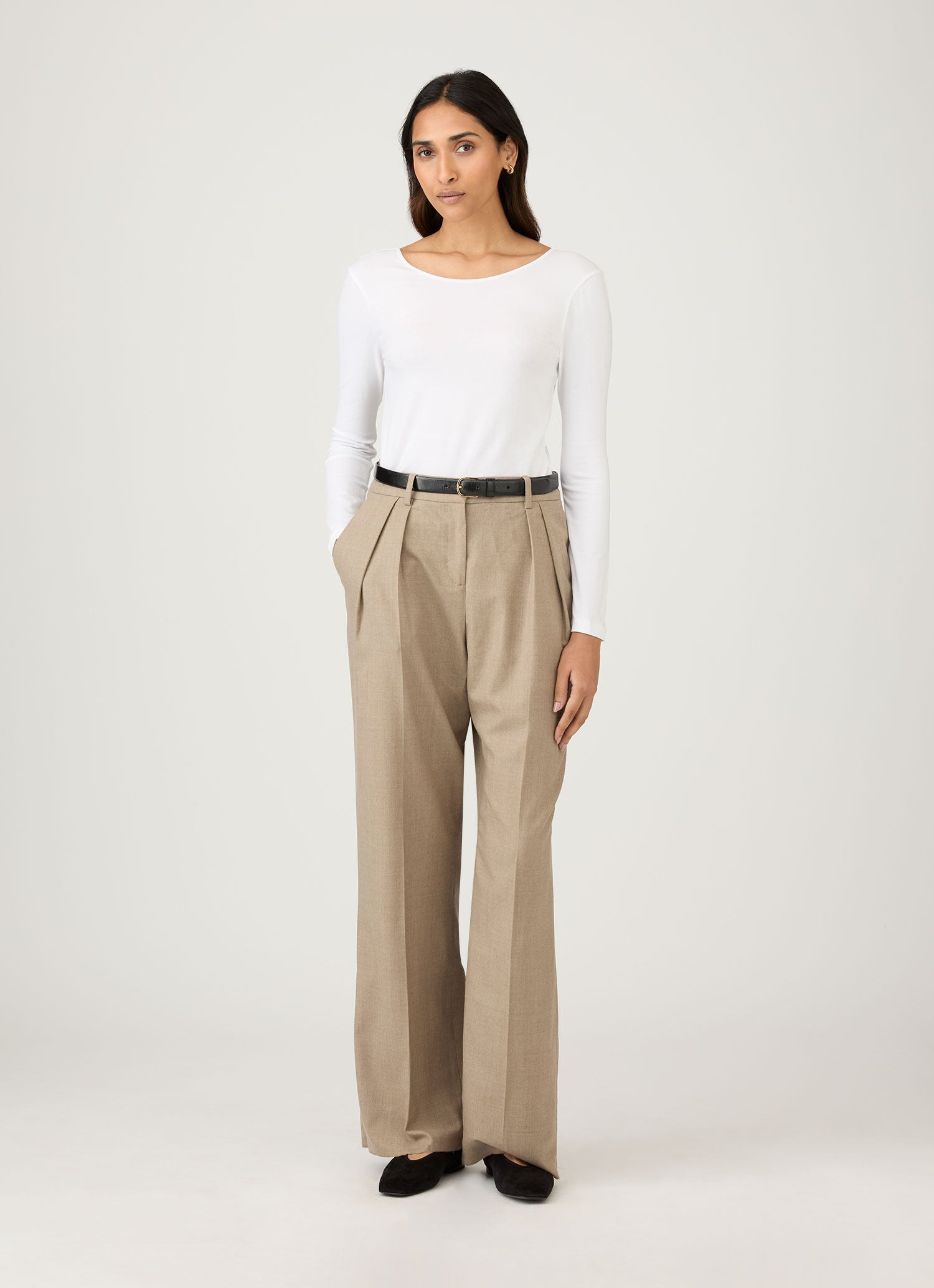 Stretch Cotton Scoop Back Top - 2