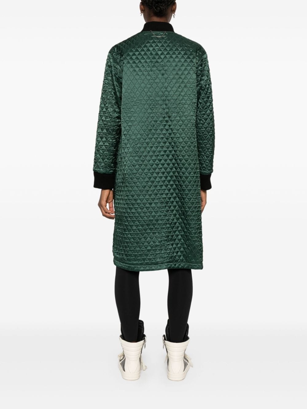 single stitch-logo coat - 4
