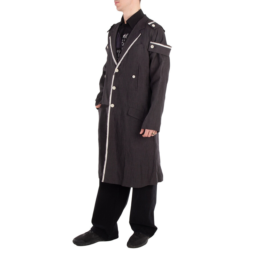 Yohji Yamamoto Hemp Cloth K-Shoulder Epaulet Long J - 2