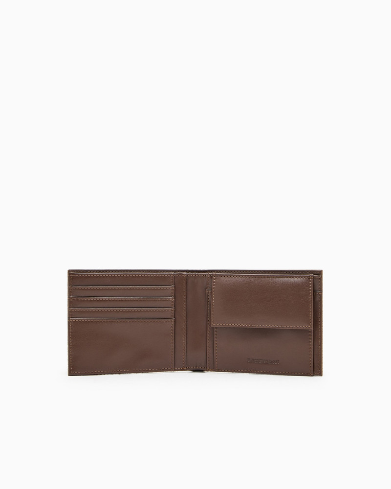 EMBOSSED SUEDE BIFOLD WALLET 3