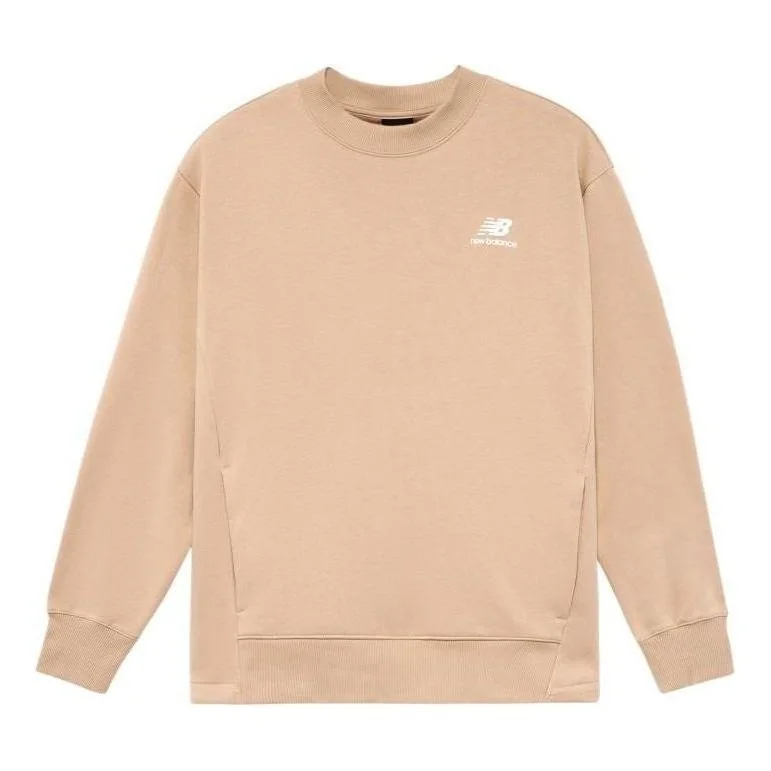 (WMNS) New Balance Sportswear Fleece Sweatshirt 'Orange White' AWT23337-INC - 1