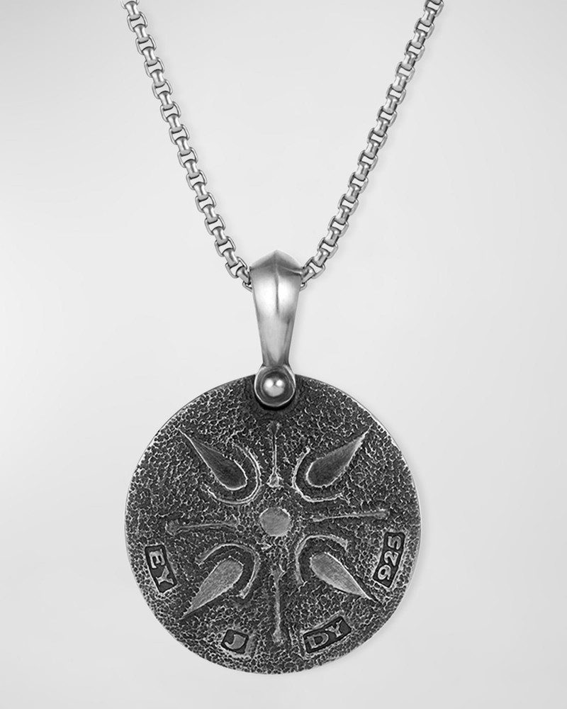 DAVID YURMAN Men's Petrvs Lion Pendant in Silver, 35mm outlook