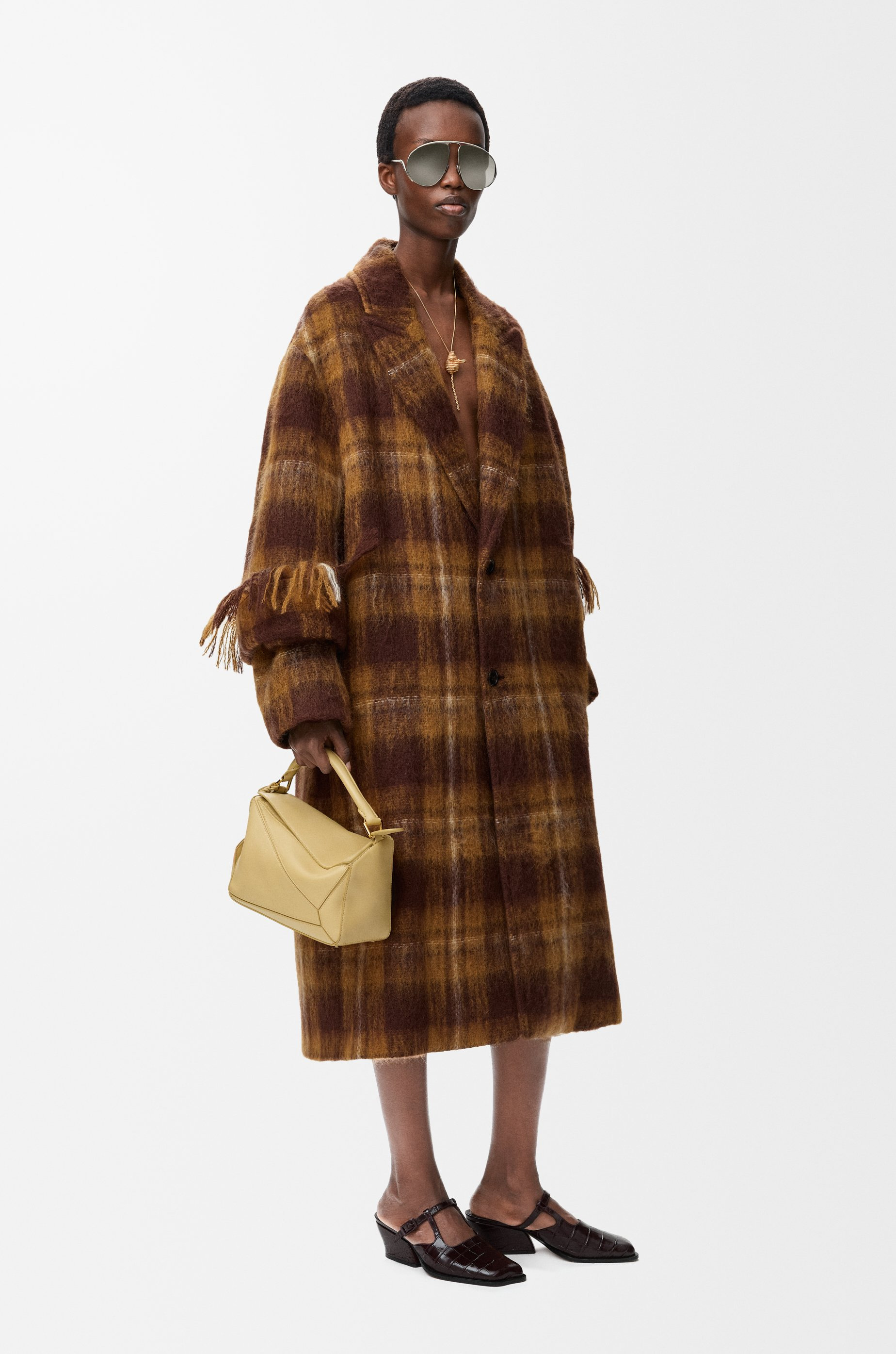 Coat in mohair and wool blend - 2