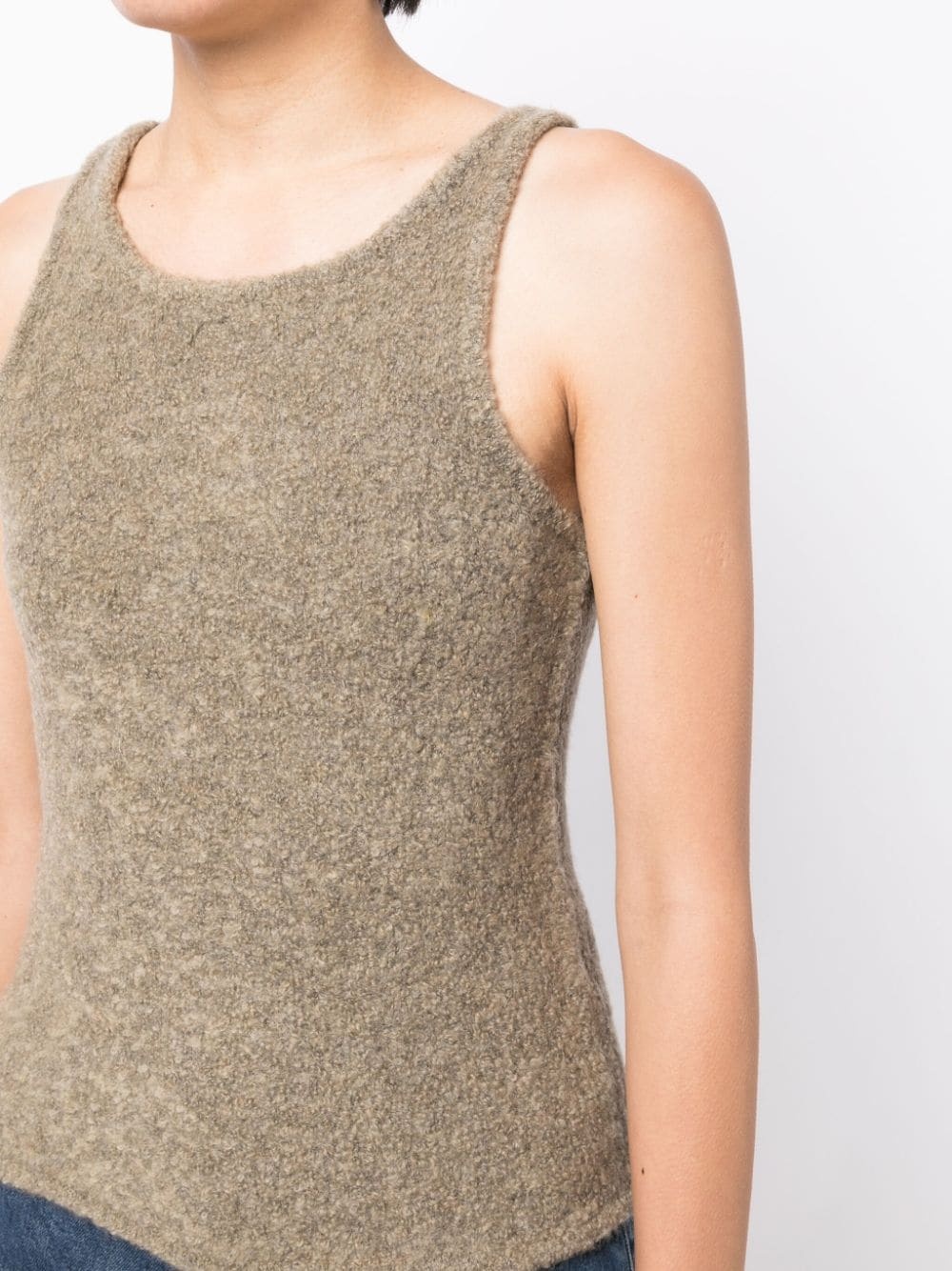 sleeveless fleece knitted top - 5