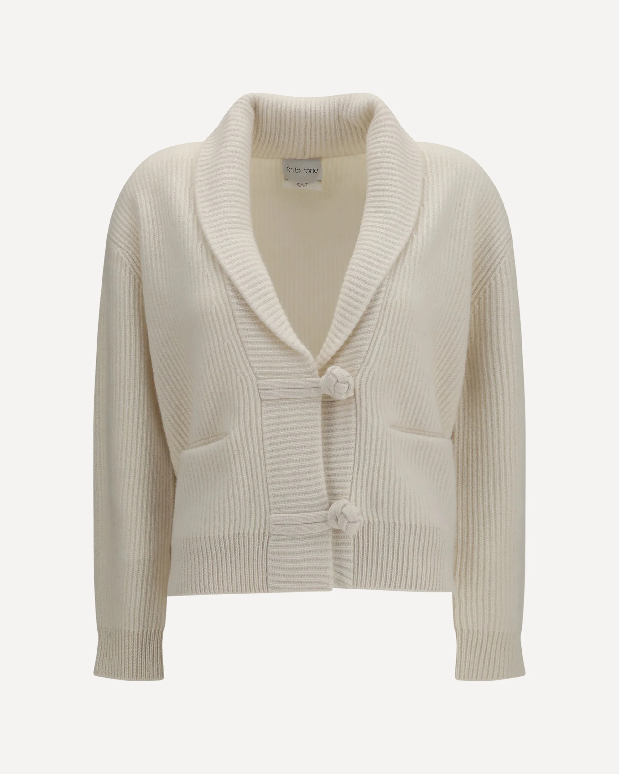 Wool and cashmere english rib Cardigan - 1
