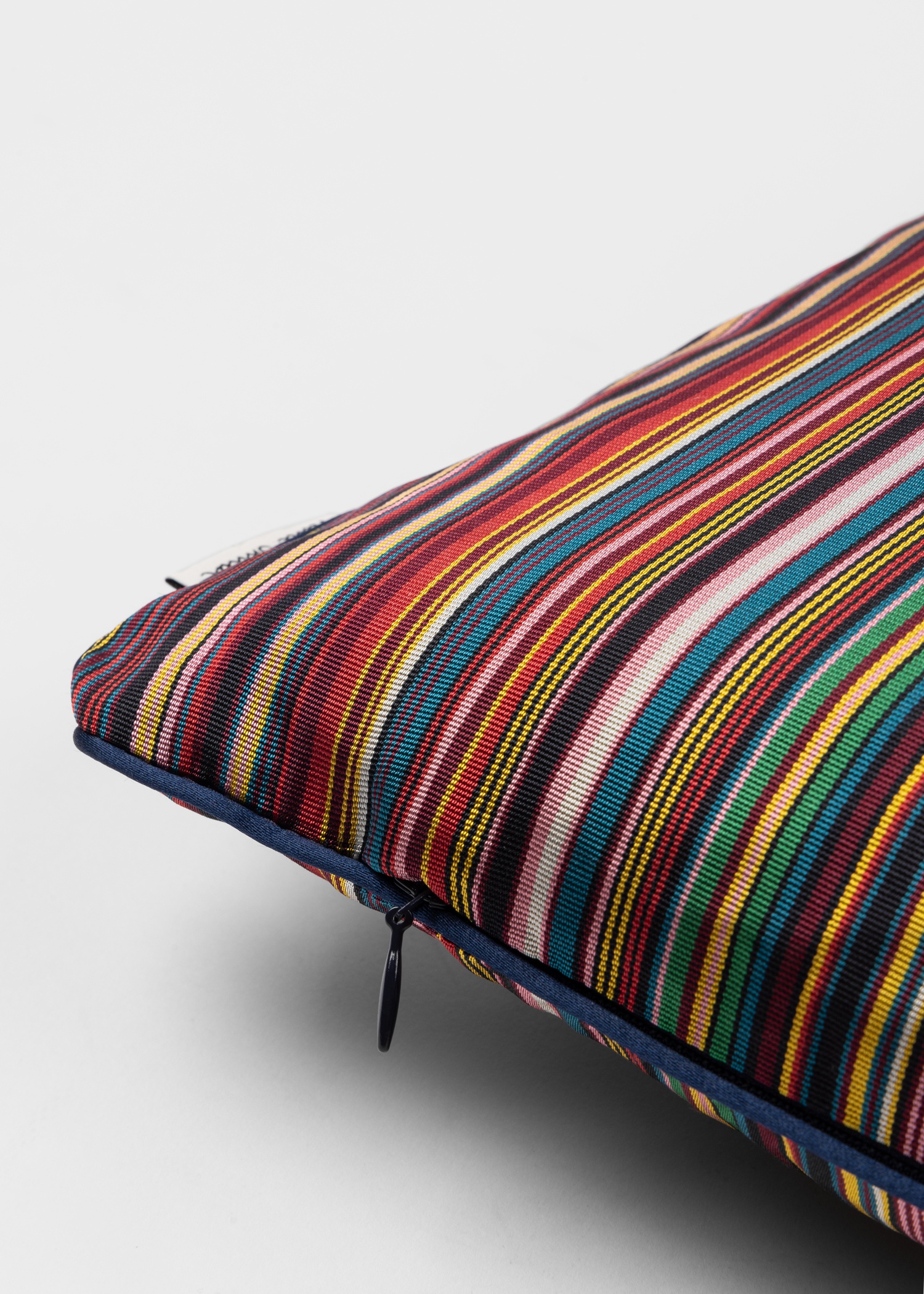 'Signature Stripe' Silk Bolster Cushion - 3
