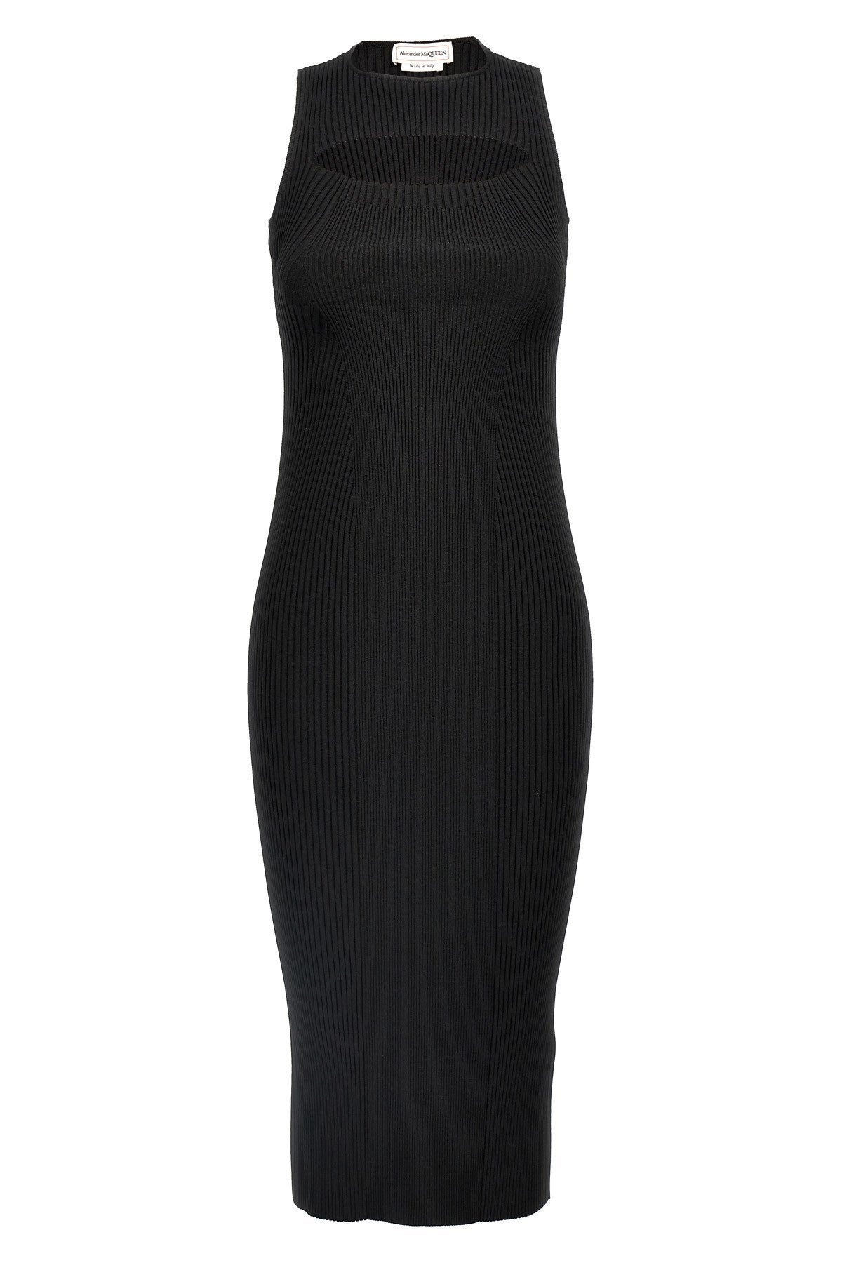 ワンピース alexander mcqueen FW24 Ribbed knit dress (798352Q1BAQ 1000) Alexander McQueen Alexander Mcqueen Women Ribbed Knit Dress
