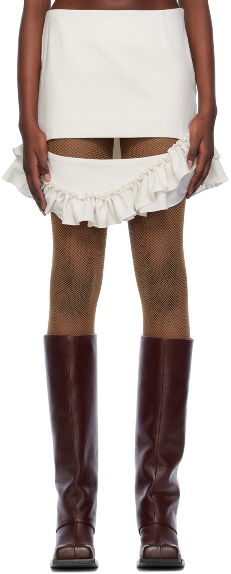 FIDAN NOVRUZOVA Off-White Maya Miniskirt outlook