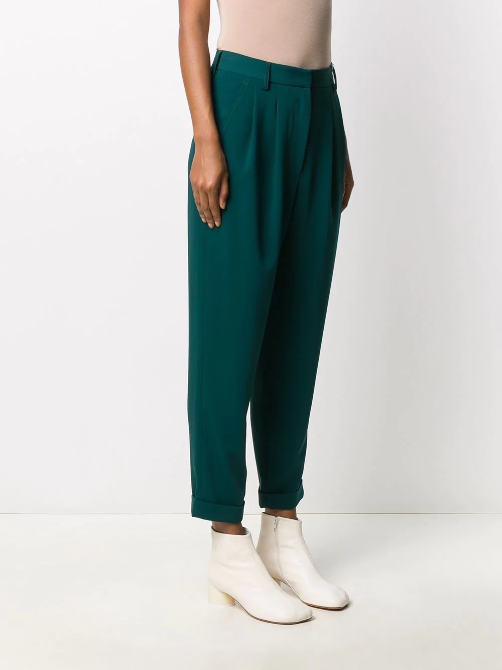 straight-leg cropped trousers - 3