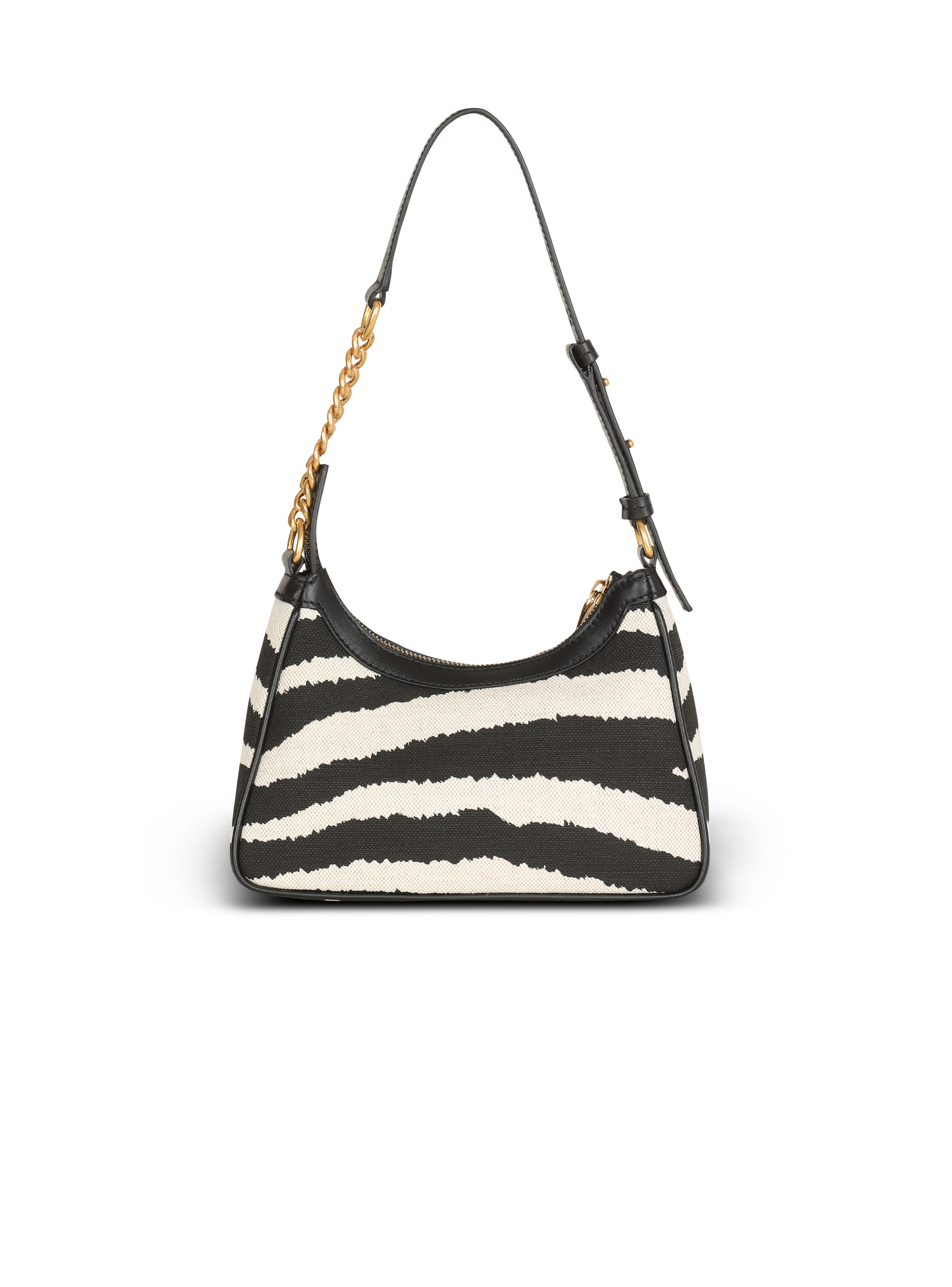 B-Army zebra print canvas bag with leather inserts - 4