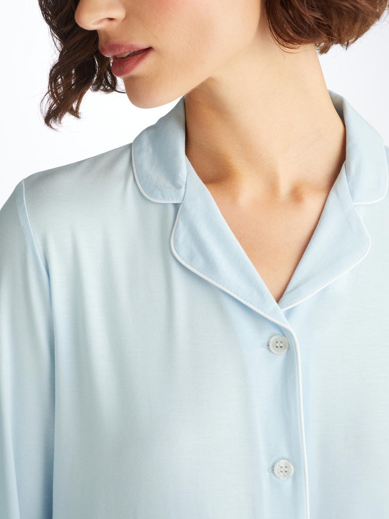 Women's Pajamas Lara Micro Modal Stretch Ice Blue - 5