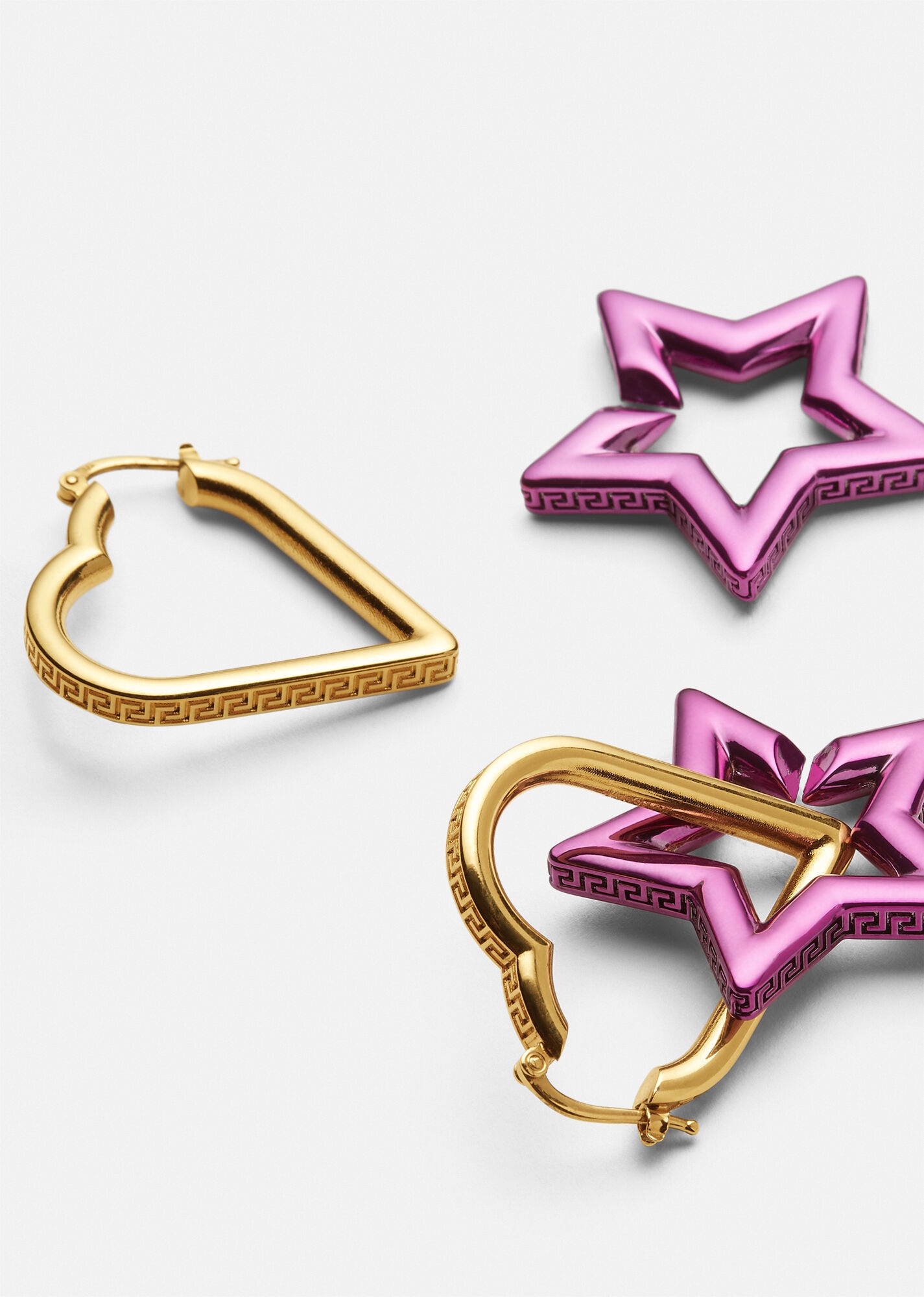 Funky Chain Hoop Earrings - 2