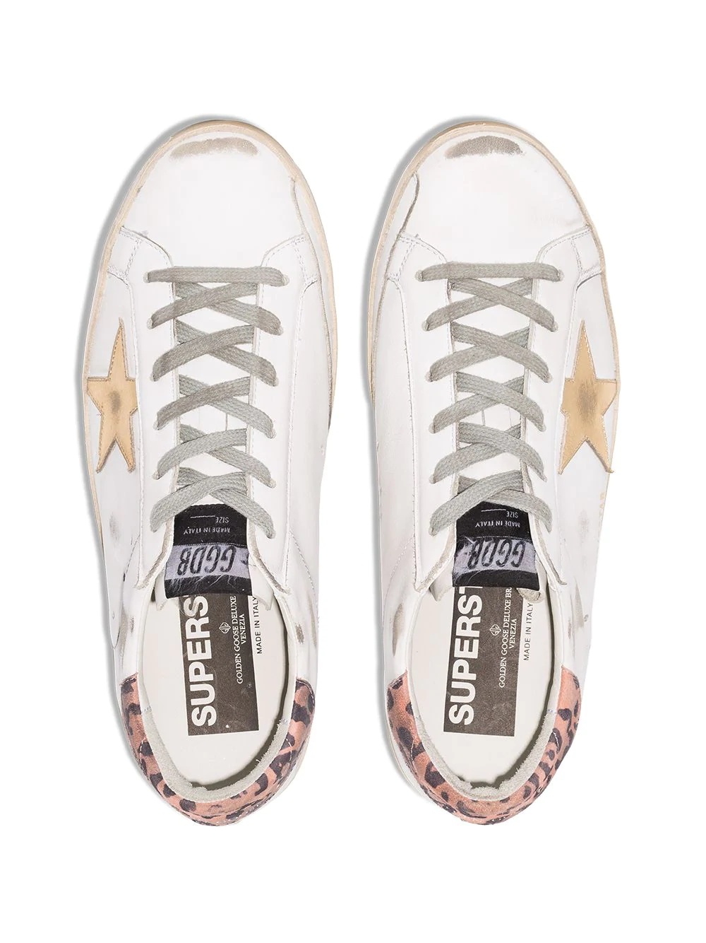 superstar leopard panel sneakers - 5