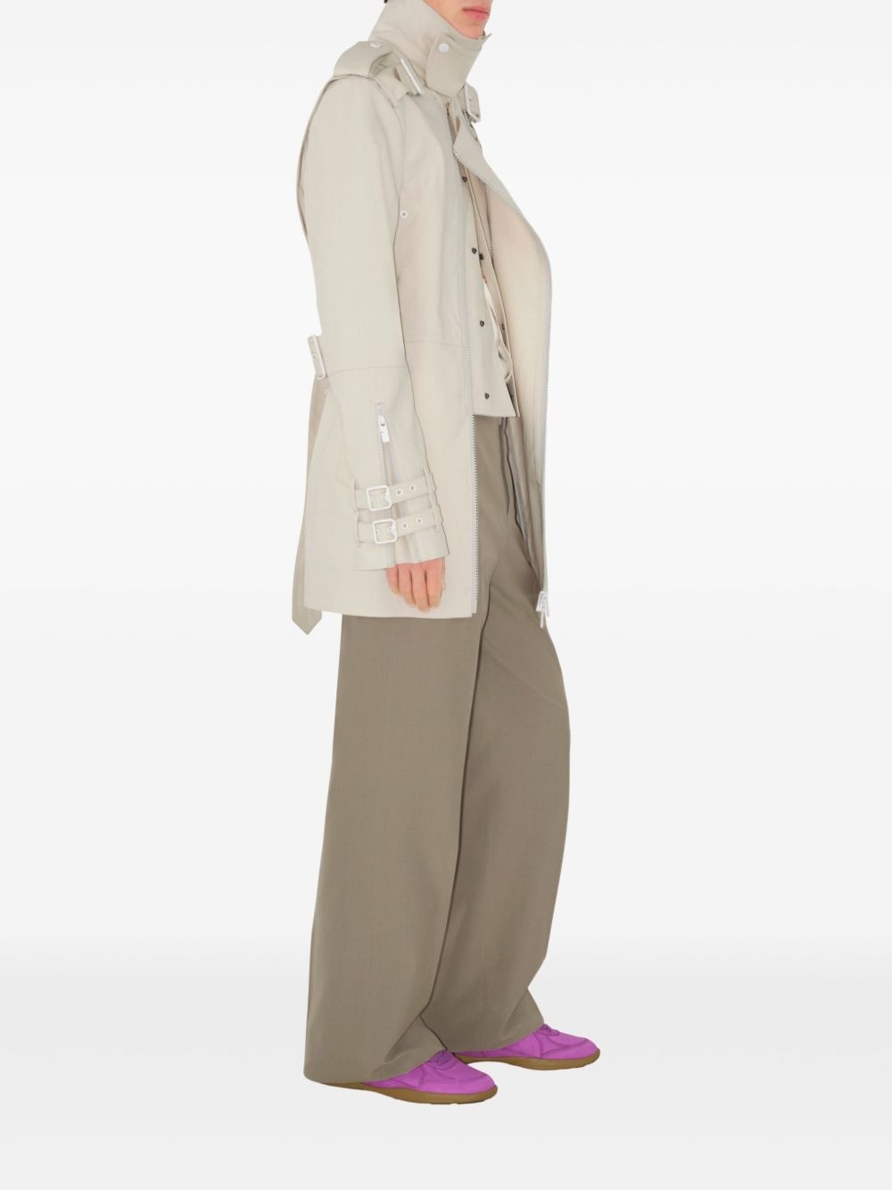 cotton trench jacket - 4