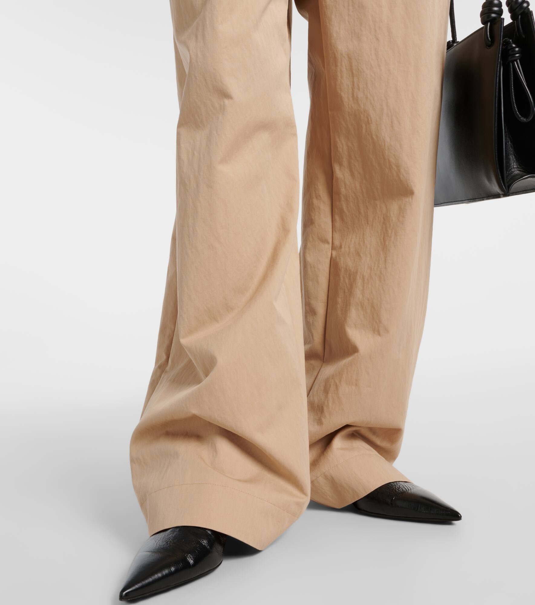 Drill Chino cotton-blend wide-leg pants - 5