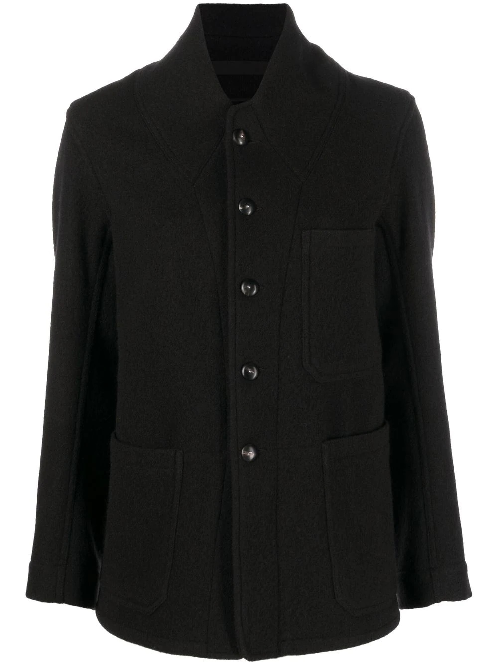 long-sleeve wool jacket - 1
