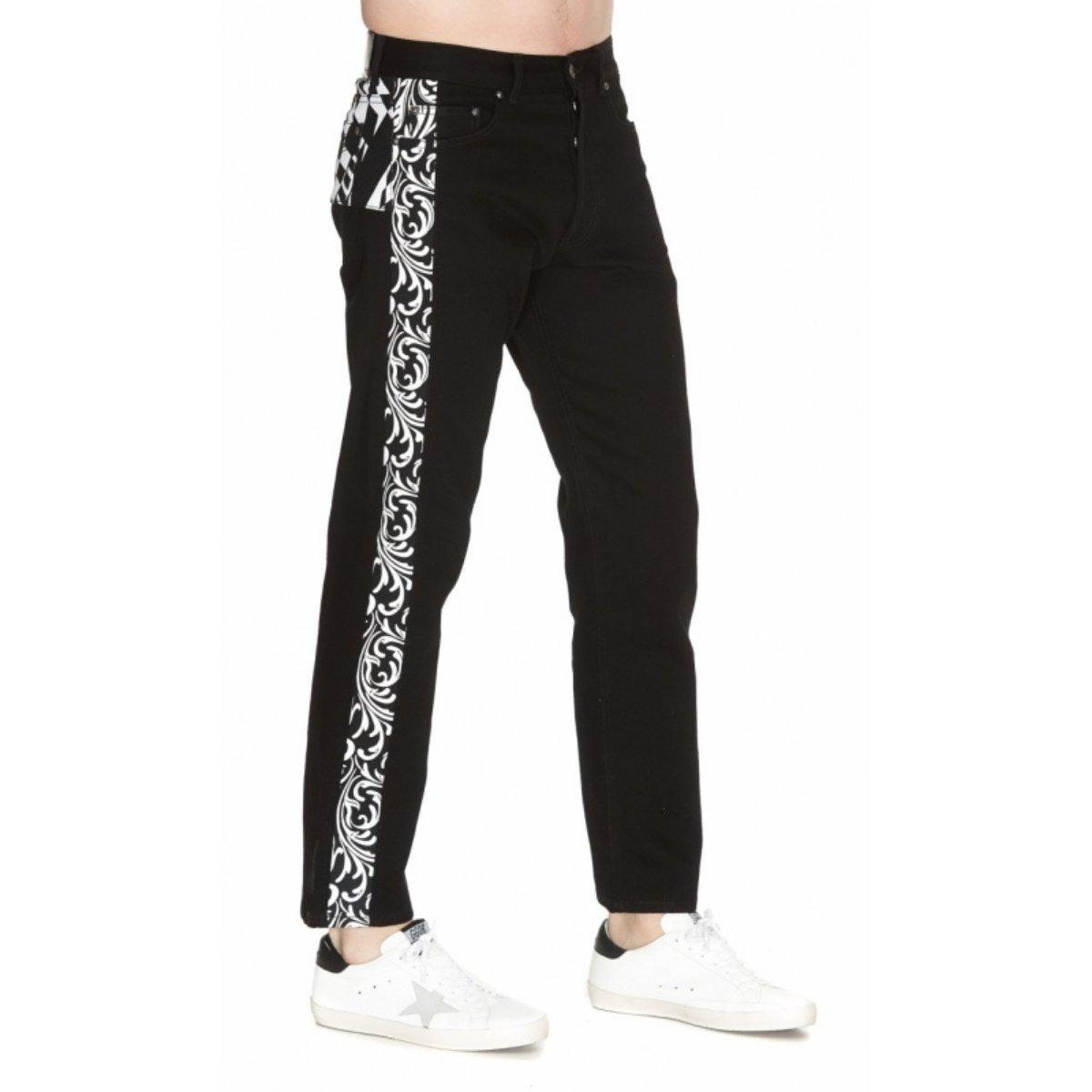Printed Detail Jeans - 3