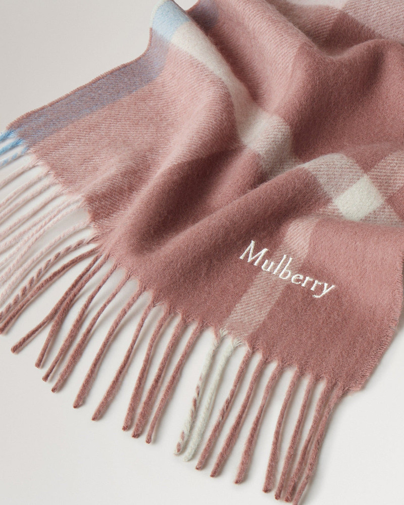 Mulberry Small Check Merino Wool Scarf outlook