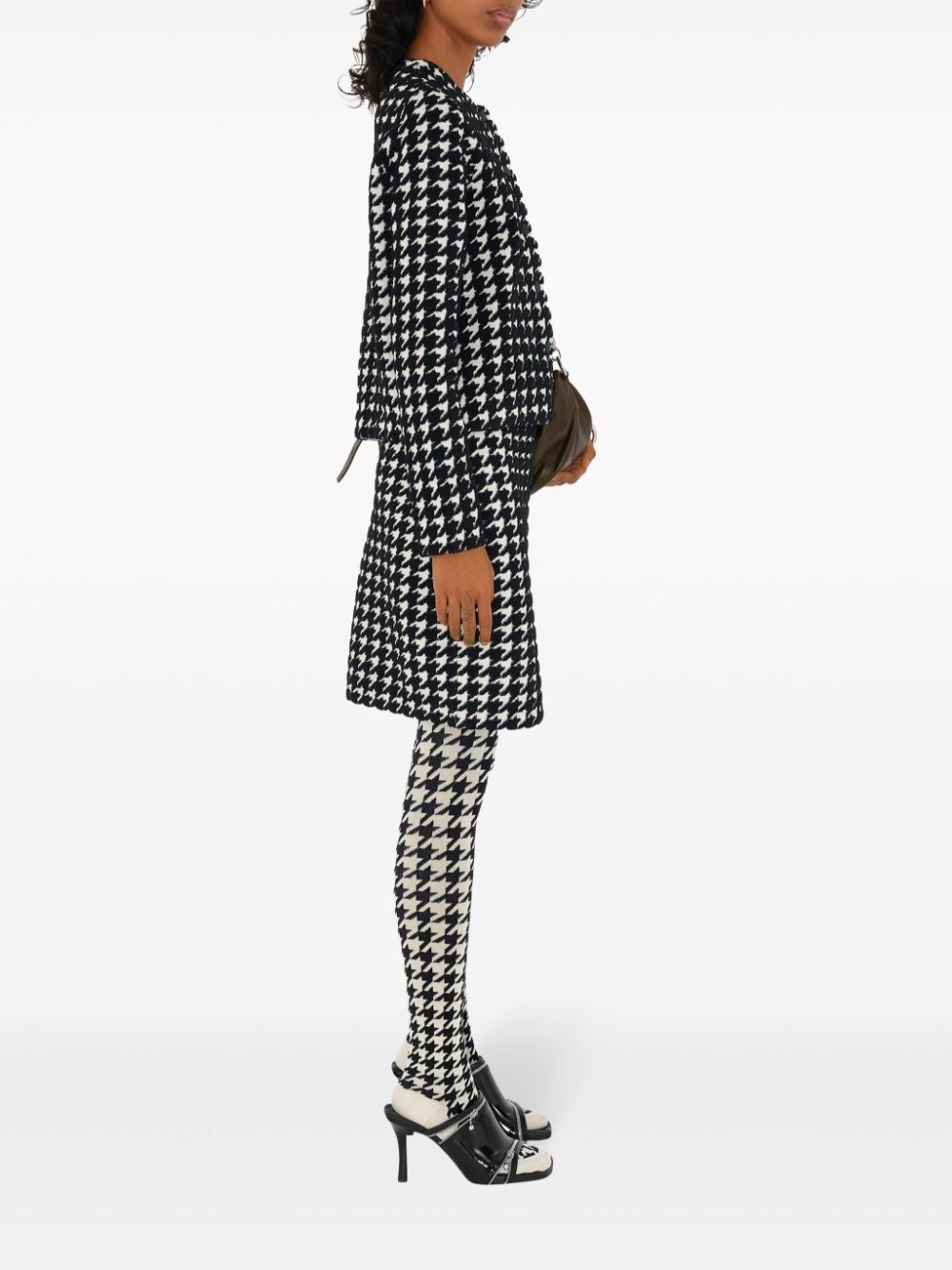 houndstooth-pattern crew-neck jumper - 3
