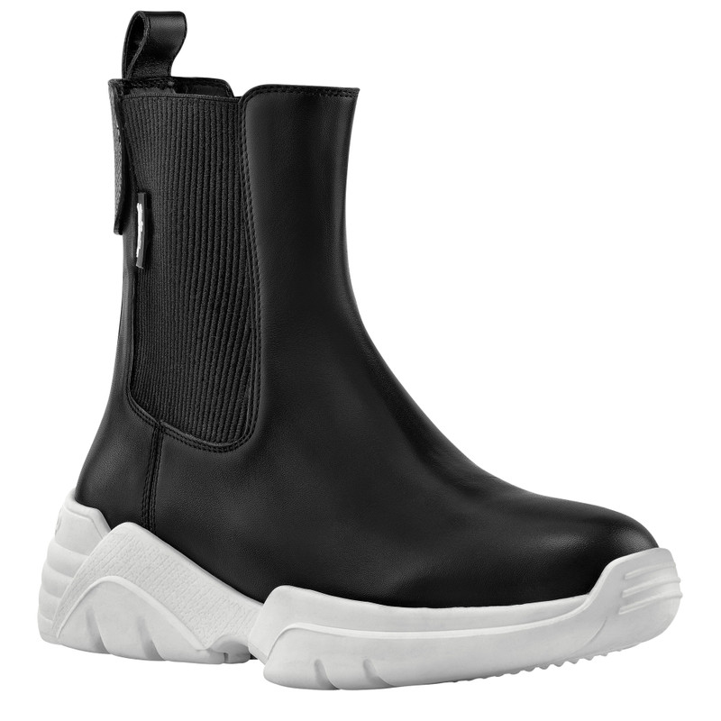 Longchamp Freeminder Low Boots Black - Leather outlook