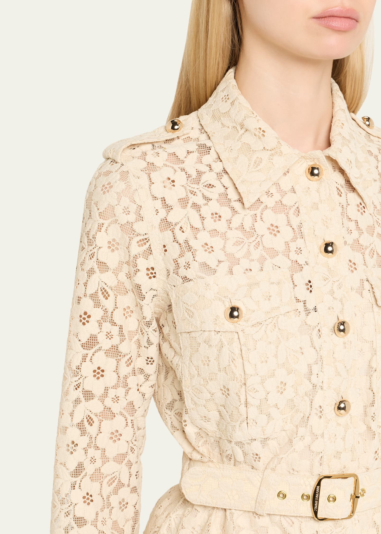 Lace Utility Shirtdress - 5