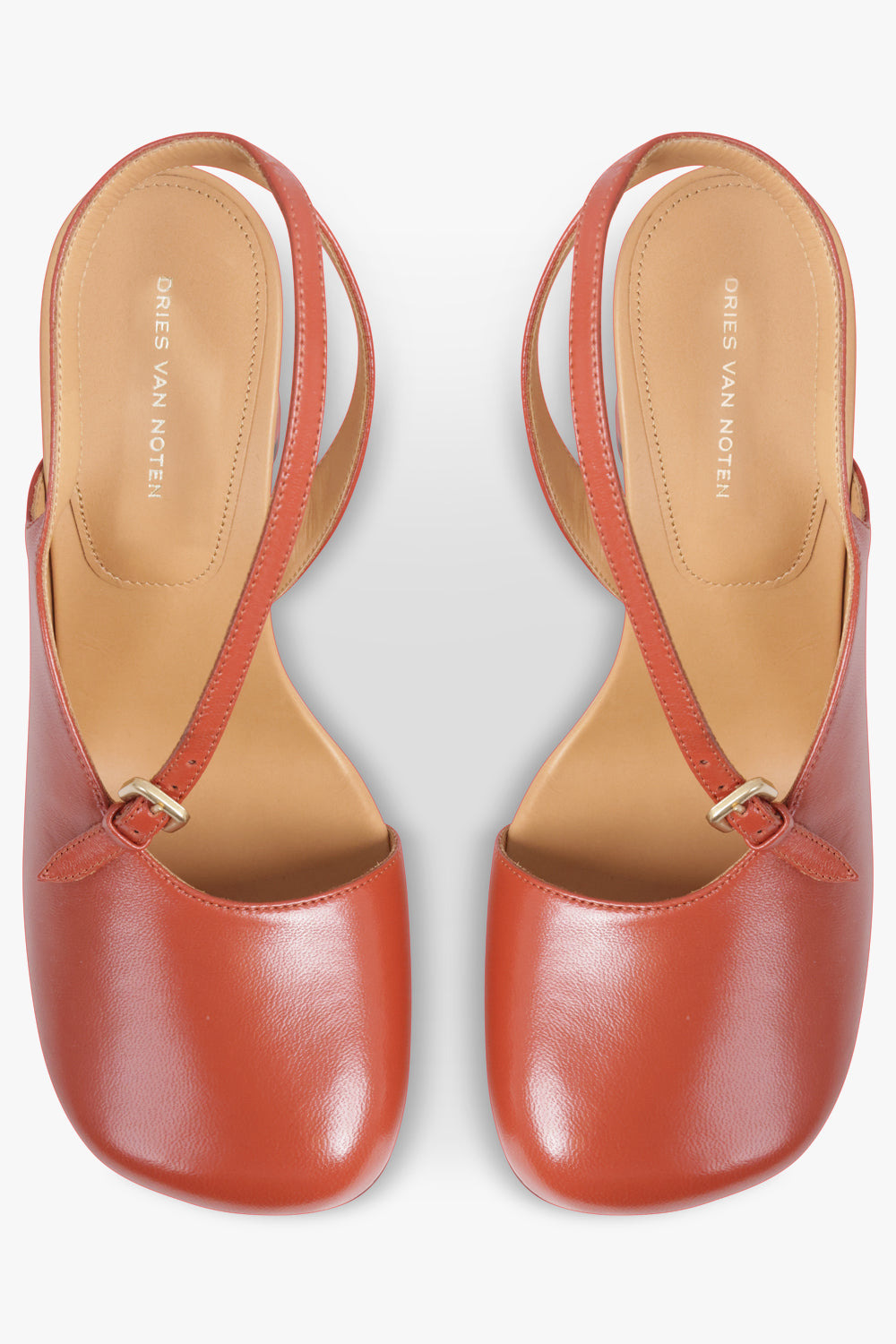 CURVED CLOSED TOE 95MM SLINGBACK HEEL | BRIQUE - 4