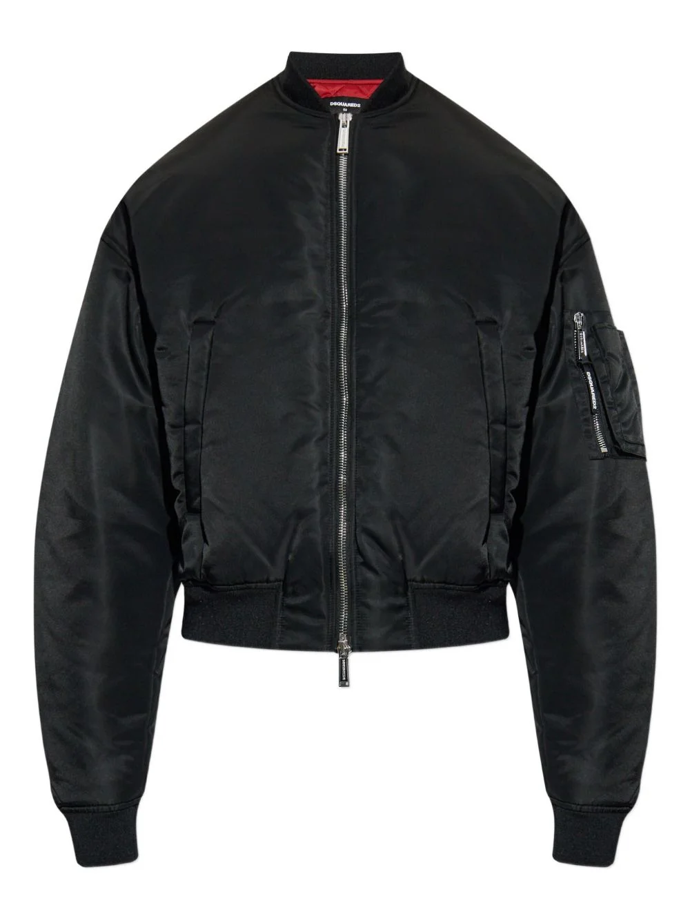 zip-fastening bomber jacket - 1