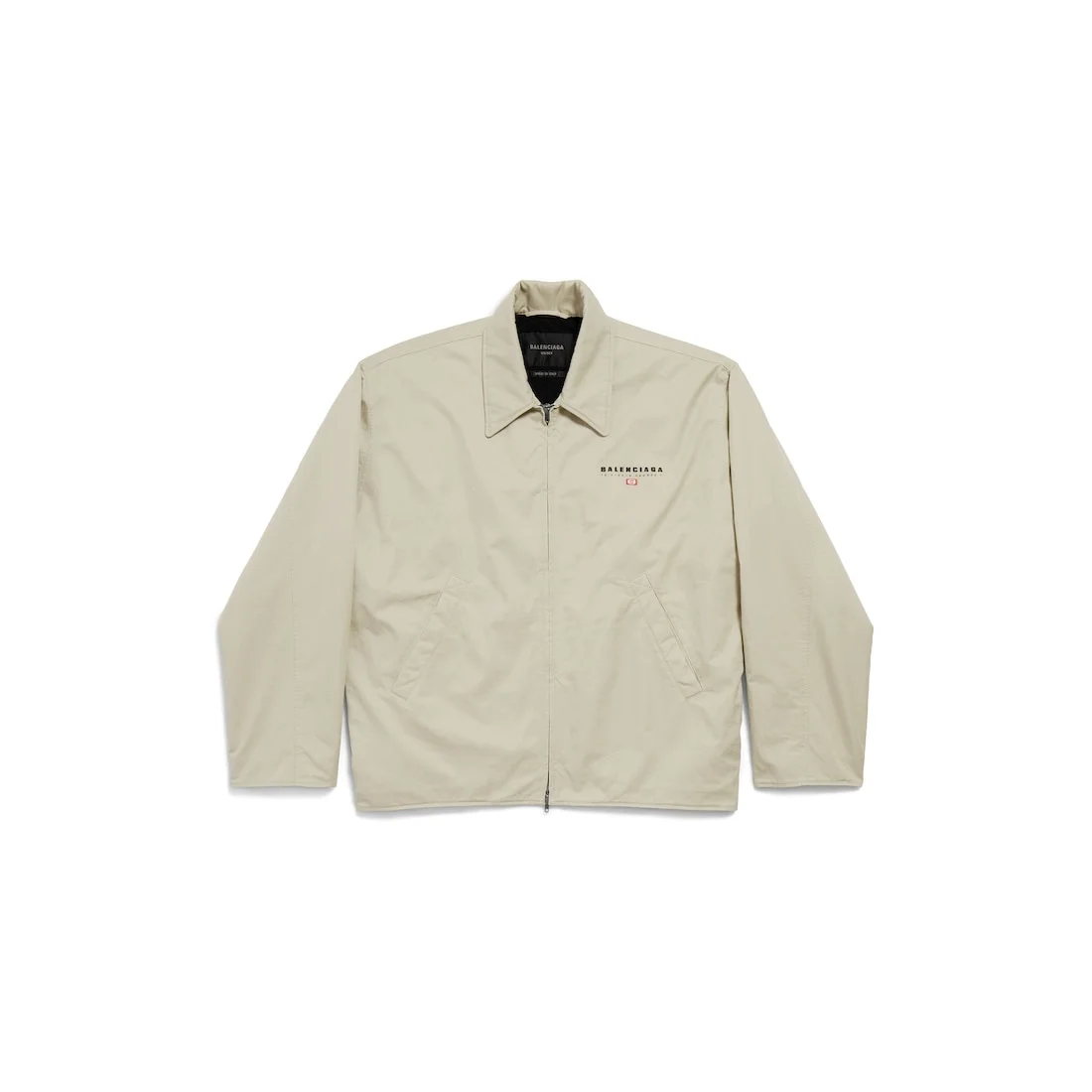 Men's Zip-up Jacket in Military Beige - 1