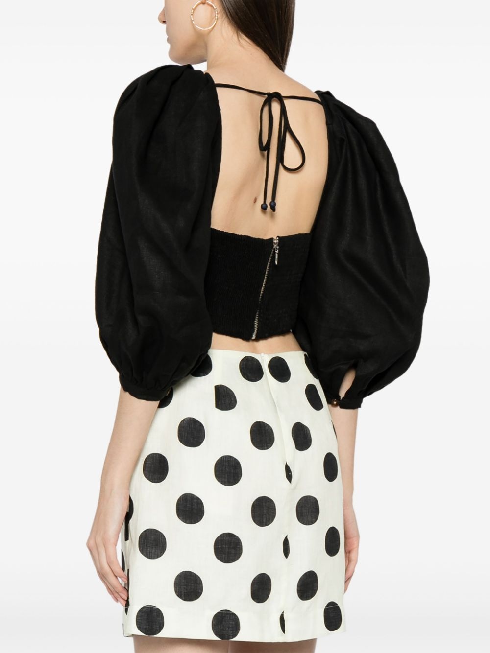 Sami cropped linen blouse - 4