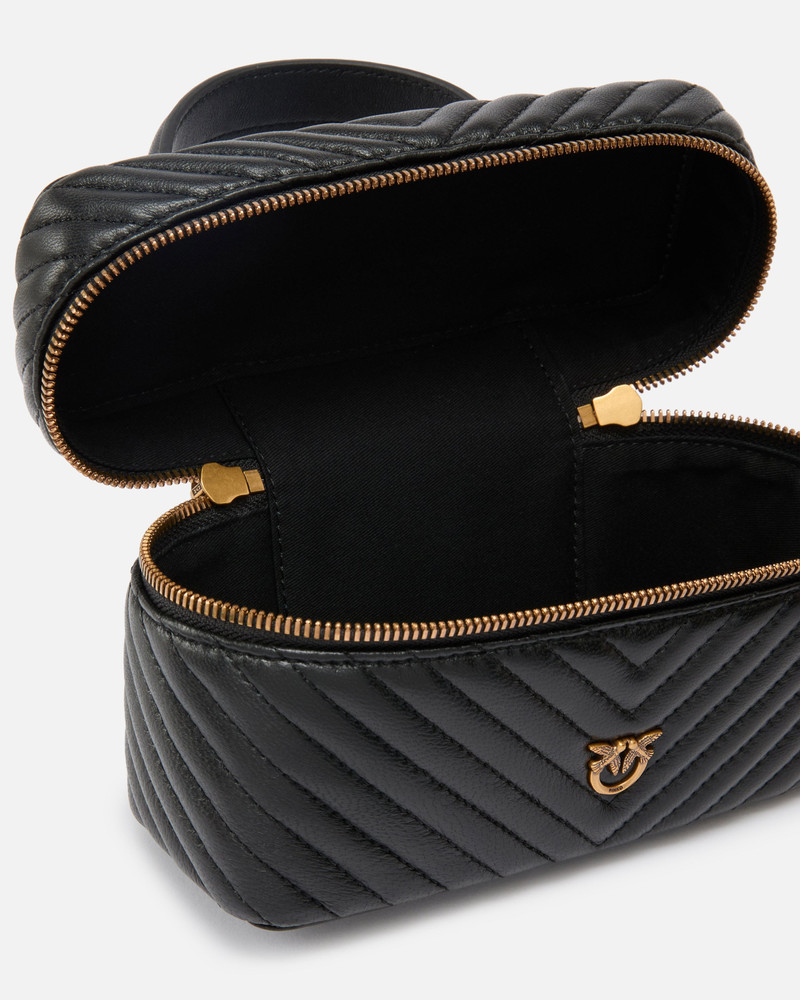 SMALL BEAUTY CASE WITH SHOULDER STRAP IN CHEVRON NAPPA 4