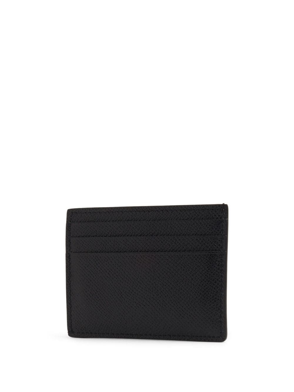 logo-plaque leather cardholder - 2