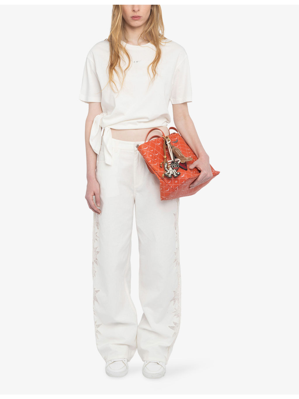 Elfy Embroidered-Lace Wide-Leg High-Rise Linen and Cotton-Blend Trousers - 2