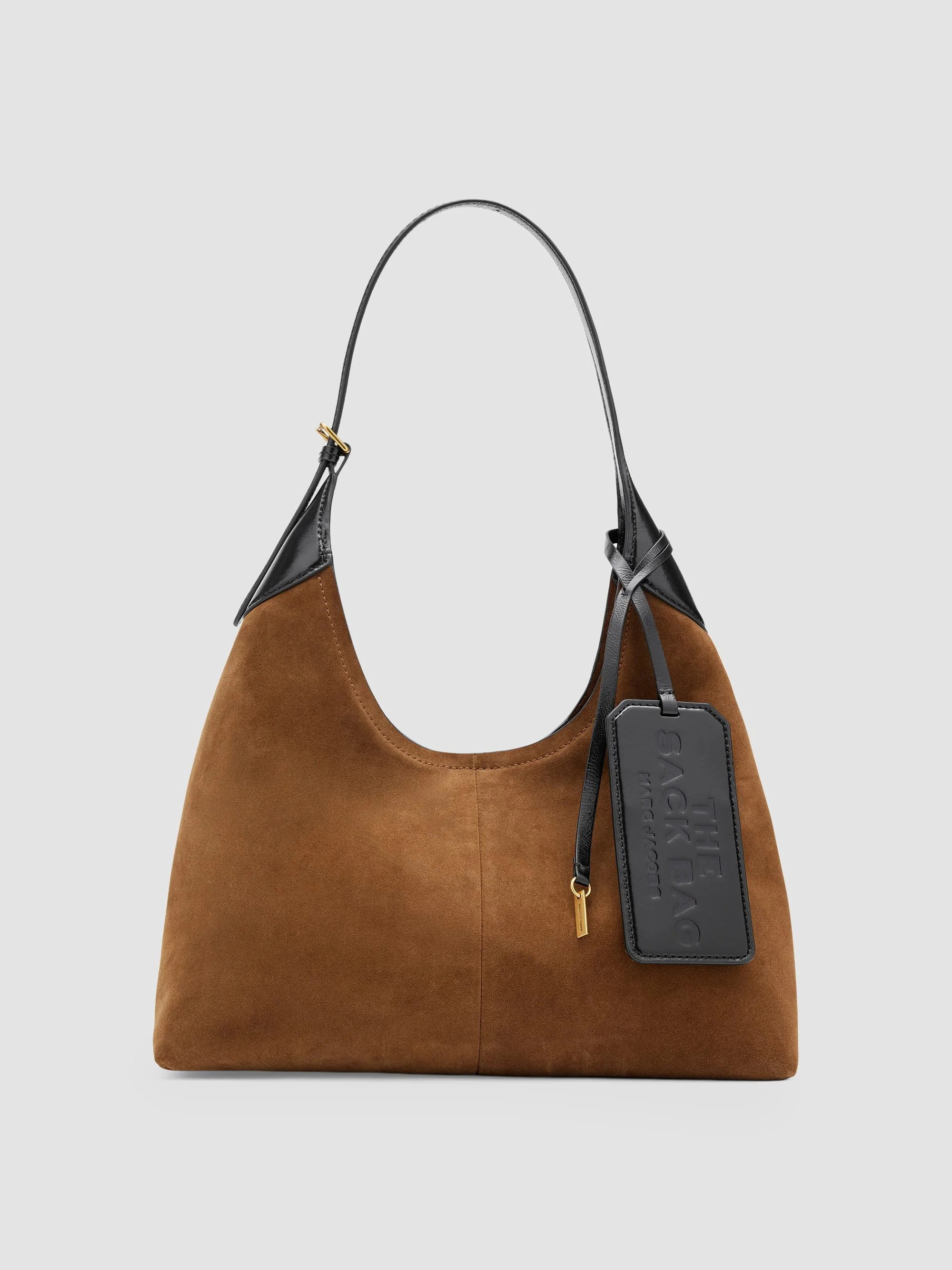 Women's Suede Belted Sack Bag - Copper - 1
