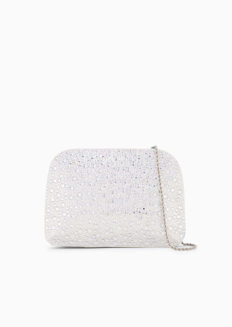 La Prima satin and rhinestone clutch bag 1
