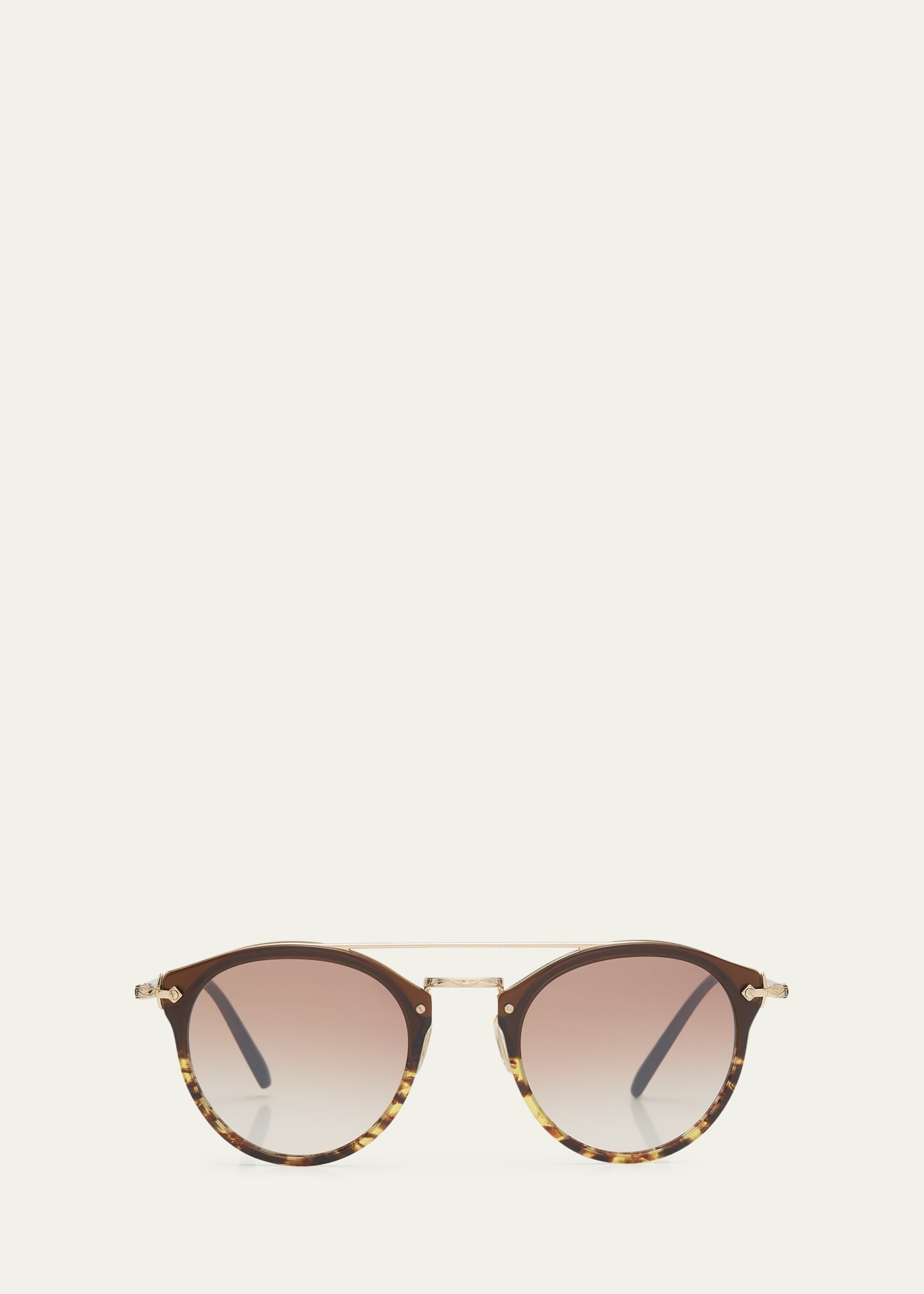 Remick Filigree Acetate & Metal Aviator Sunglasses - 3