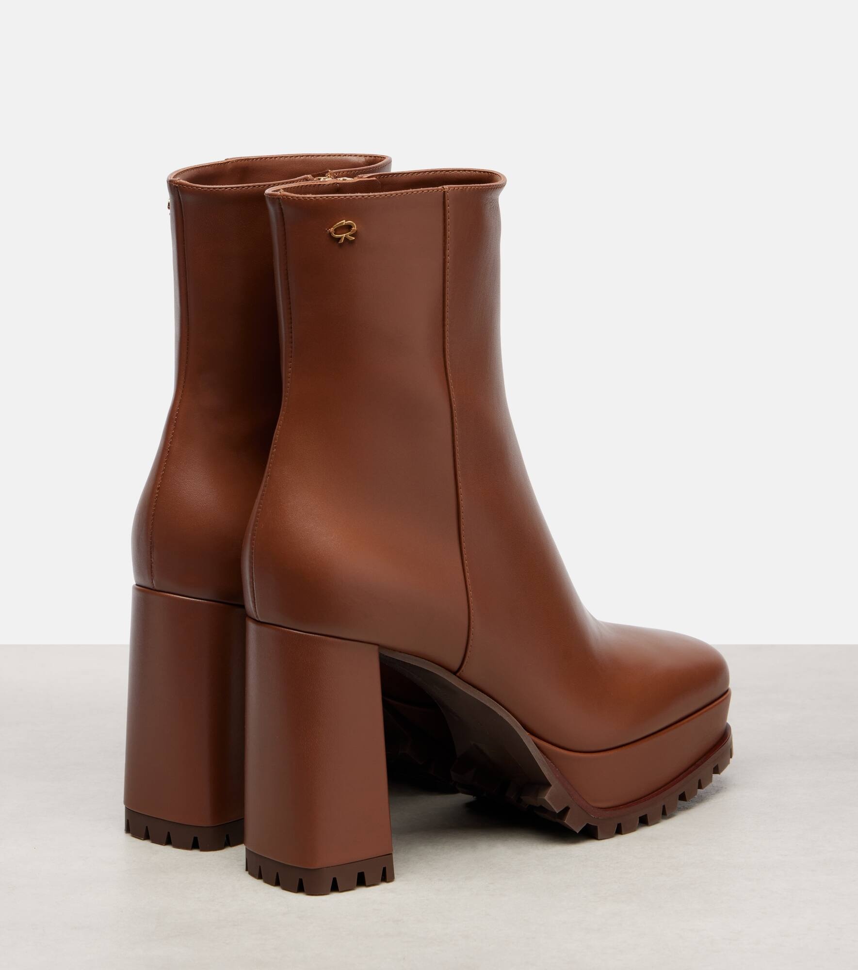 Harlem 70 leather platform ankle boots - 2