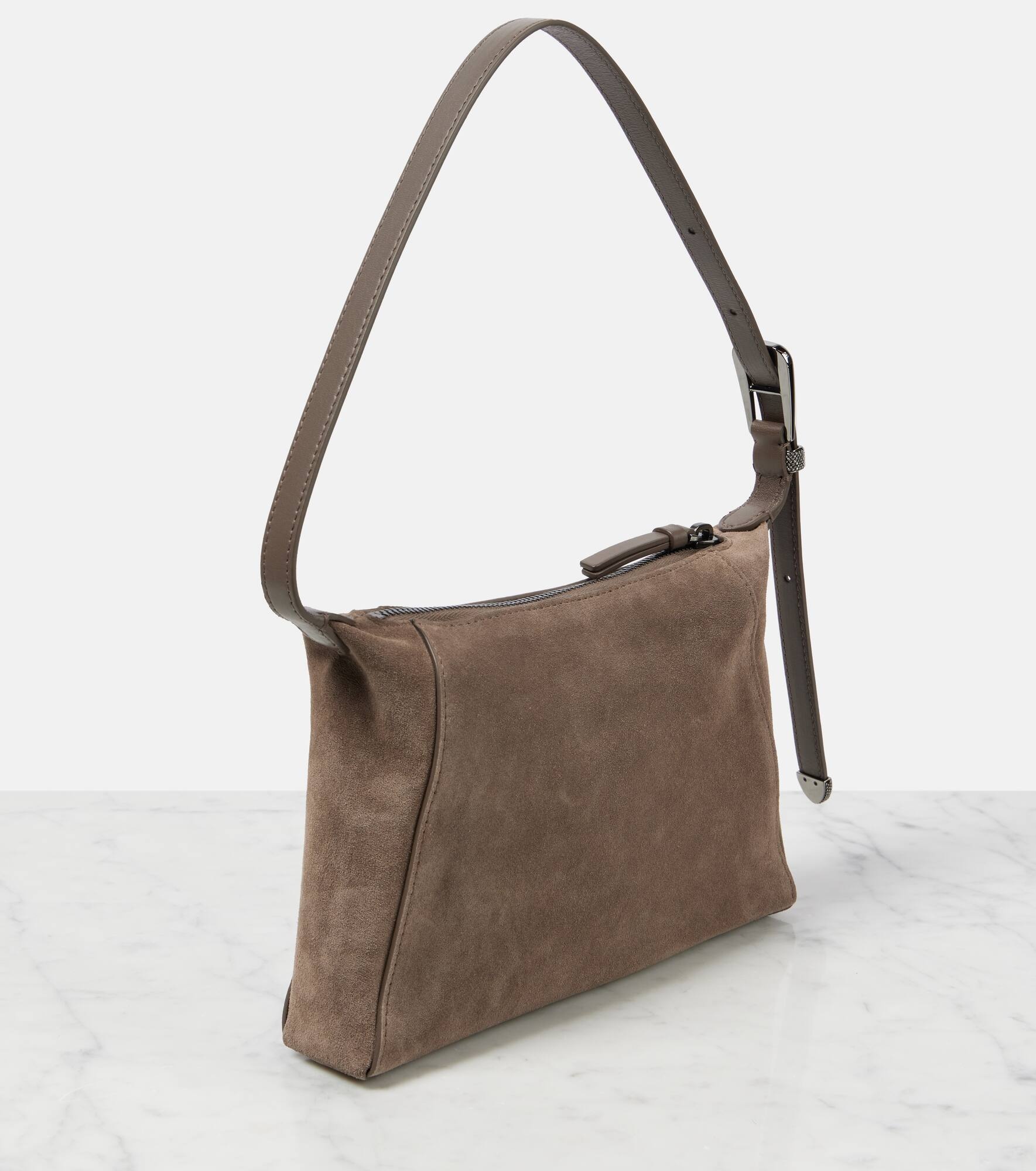 Duo Small suede shoulder bag - 4